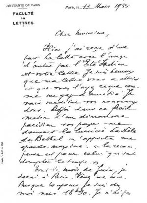 - Trois lettres de Gaston Bachelard à Claude Vigée, 1955 et 1958.