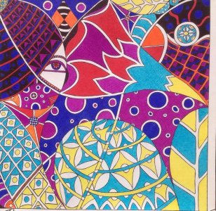 لوحة  للفنان التشكيلي المغربي عبدالكبير البيدوري