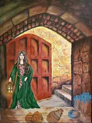 حميد العنبر الخويلدي -  (صد الضاغط بضاغط يعادله) اللوحة للفنانة العراقيةالمغتربة حنان حنا