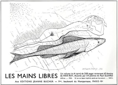 أغنيس فيناس: مان راي / بول إلوارد - الأيدي الحرة (1937) - "المرأة وسمكتها"*  النقل عن الفرنسية: إبراهيم محمود