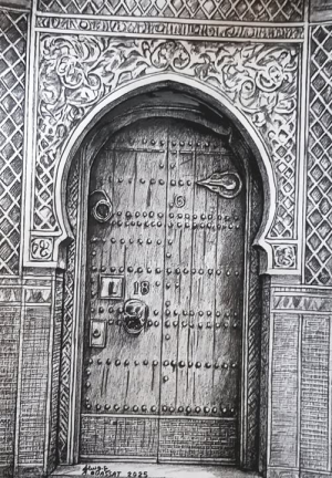 عبدالقادر وساط (أبو سلمى)   -   رسم بقلم الرصاص