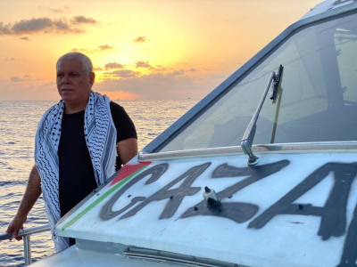 محمد علي  -   رسالة اليوم الثالث عشر من رحلة الصمود إلى غزة: على بُعد ساعات من شواطئ غزة