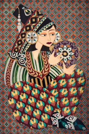 لوحة تشكيلية للفنانة التونسية غادة العسكري