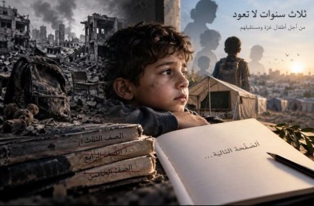 يحيى بركات     -   ثلاث سنوات لا تعود   كيف نستعيد تعليم أطفال غزة من دون أن نسرق من أعمارهم ثلاث سنوات أخرى؟